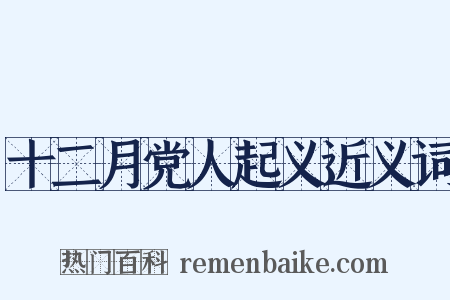 十二月党人起义近义词是什么意思的图片